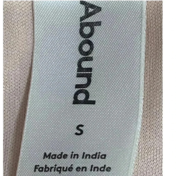 ABOUND Sweetheart Tie Neck Dress Women's Small Pink Abstract Short Sleeve Mini - Picture 8 of 14